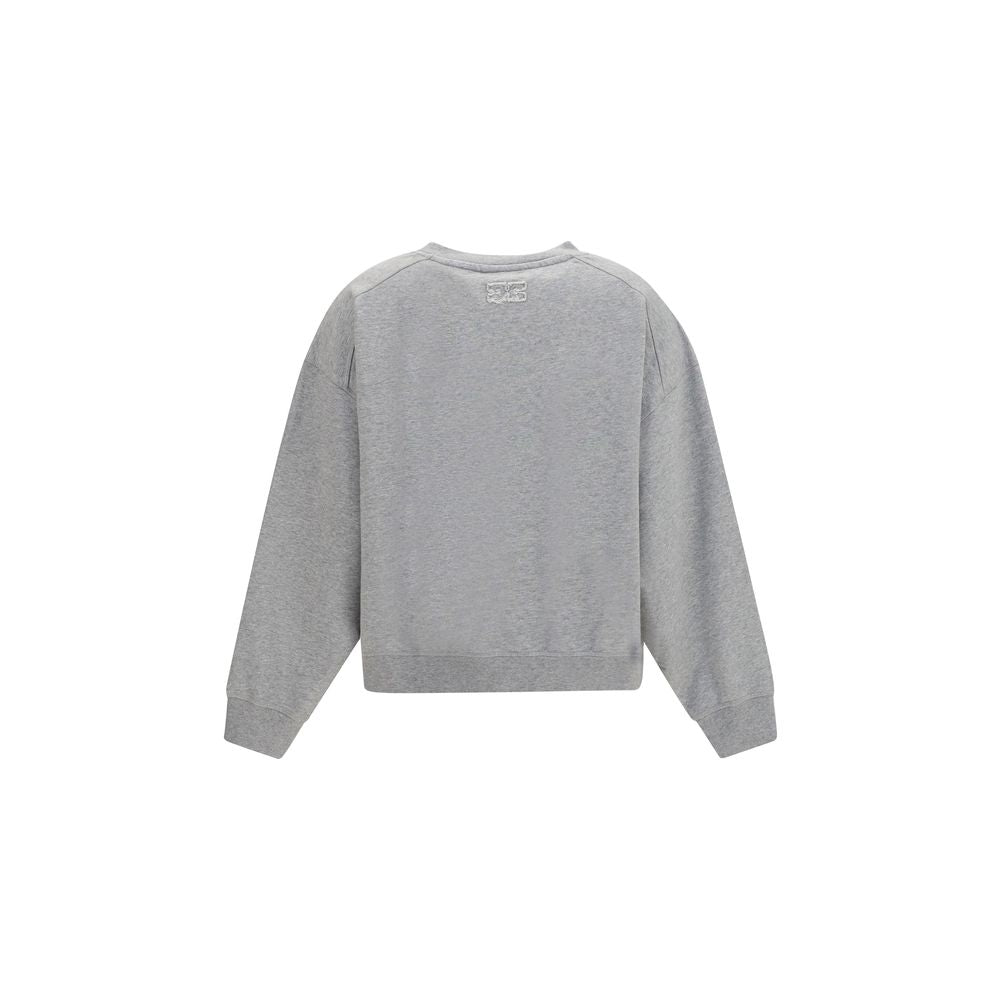 Ganni Gray Cotton Sweatshirt