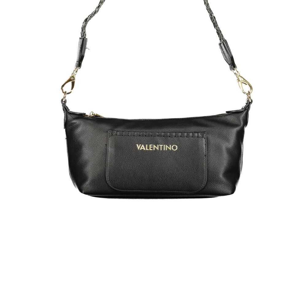Mario Valentino Nero Polyurethane Women's Bag with Adjustable Shoulder Strap