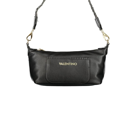 Mario Valentino Nero Polyurethane Women's Bag with Adjustable Shoulder Strap