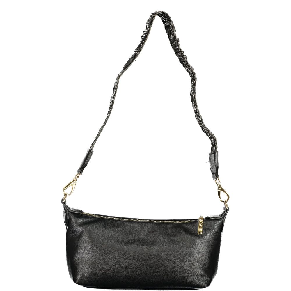 Mario Valentino Nero Polyurethane Women's Bag with Adjustable Shoulder Strap