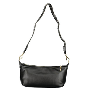 Mario Valentino Nero Polyurethane Women's Bag with Adjustable Shoulder Strap