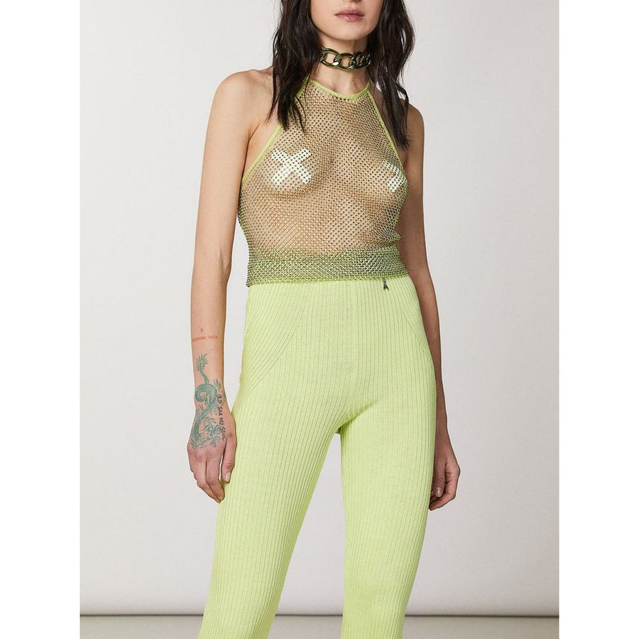 Patrizia Pepe Yellow Polyester Tank Tops