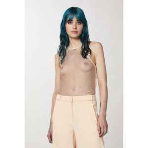 Patrizia Pepe Pink Polyester Tank Tops