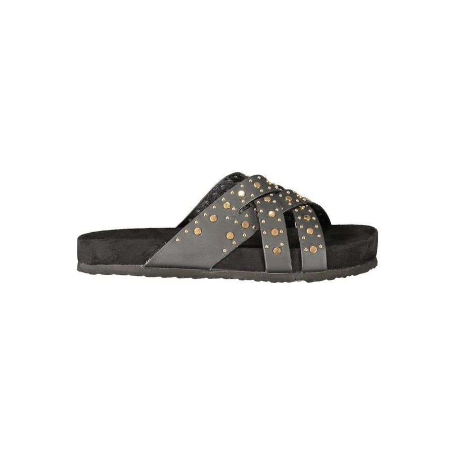 Laura Biagiotti Black Polyurethane Women's Sandal