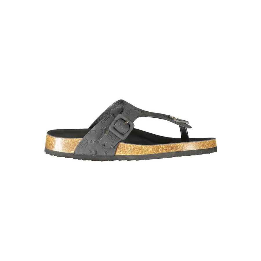 Laura Biagiotti Black Polyurethane Women's Sandal