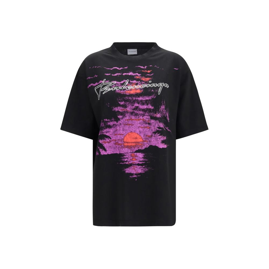 Balenciaga Black Cotton T-Shirt