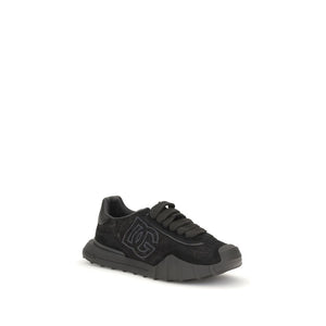Brown sneaker with studded details on a white background