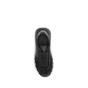 Black sneaker on a white background