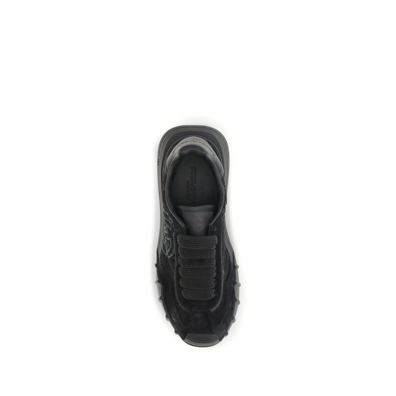 Black sneaker on a white background