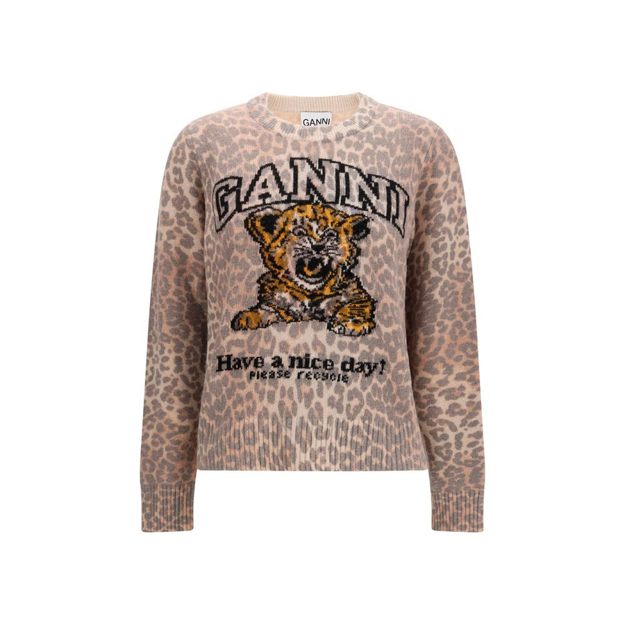 Ganni Beige Wool Oves Aries Sweatshirt