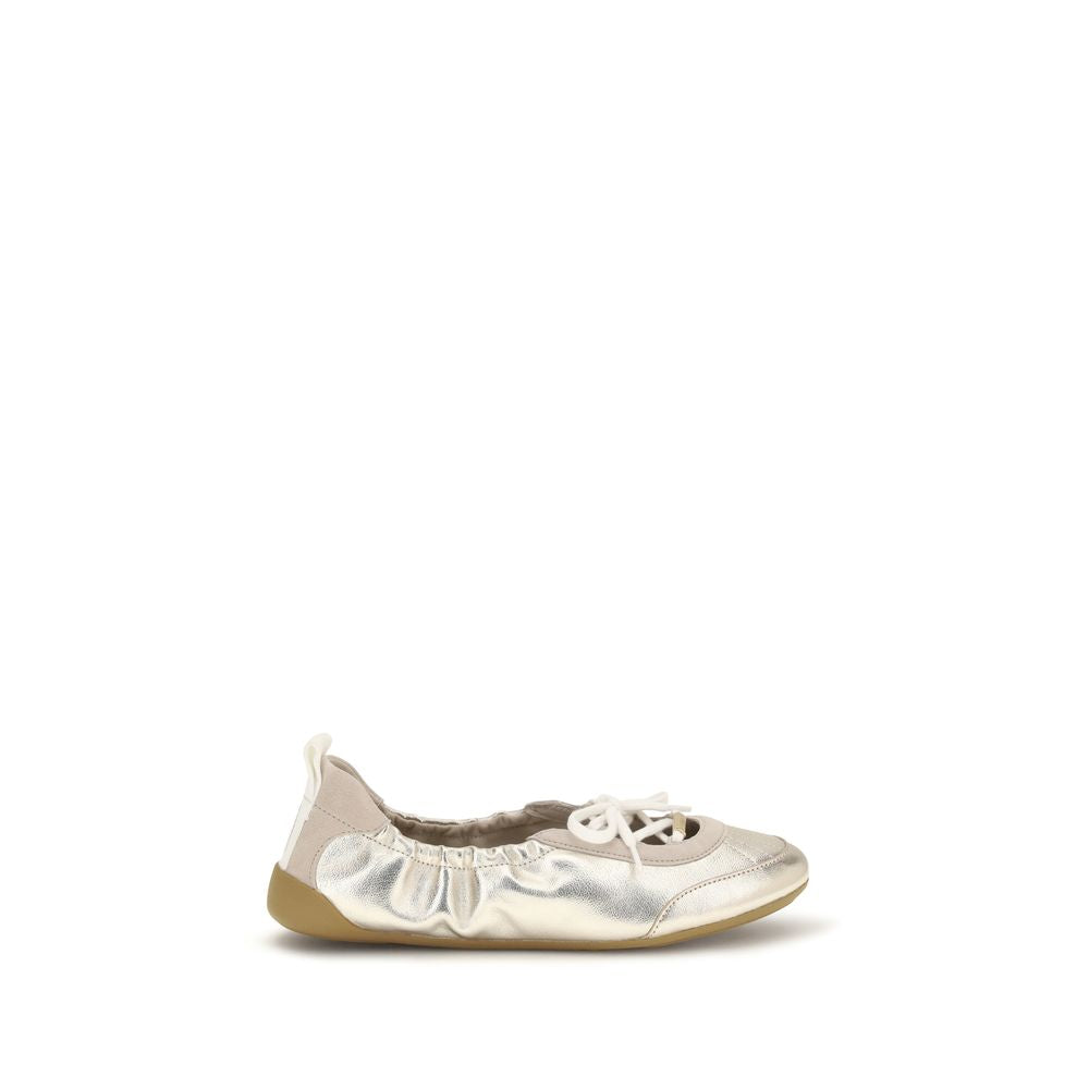 White baby shoe on a white background
