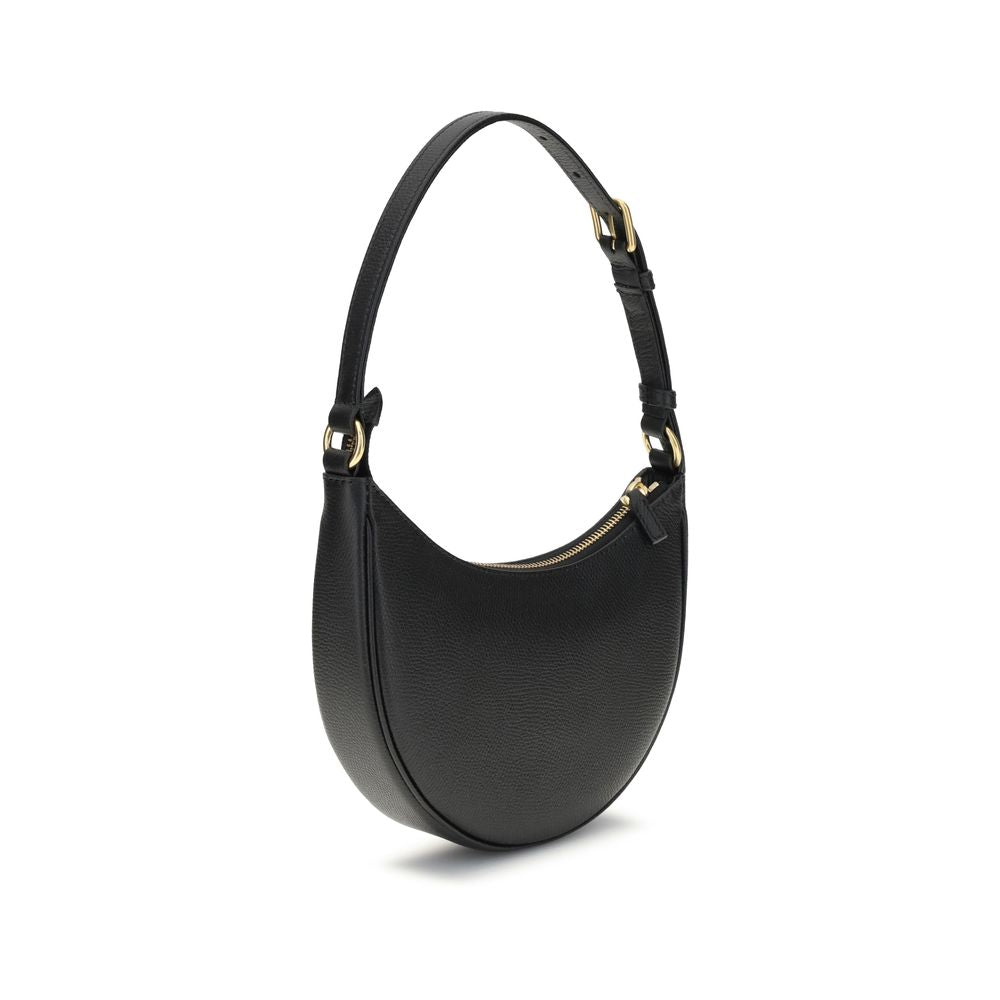 Valentino Garavani Black Calf Leather Bos Taurus Shoulder Bag