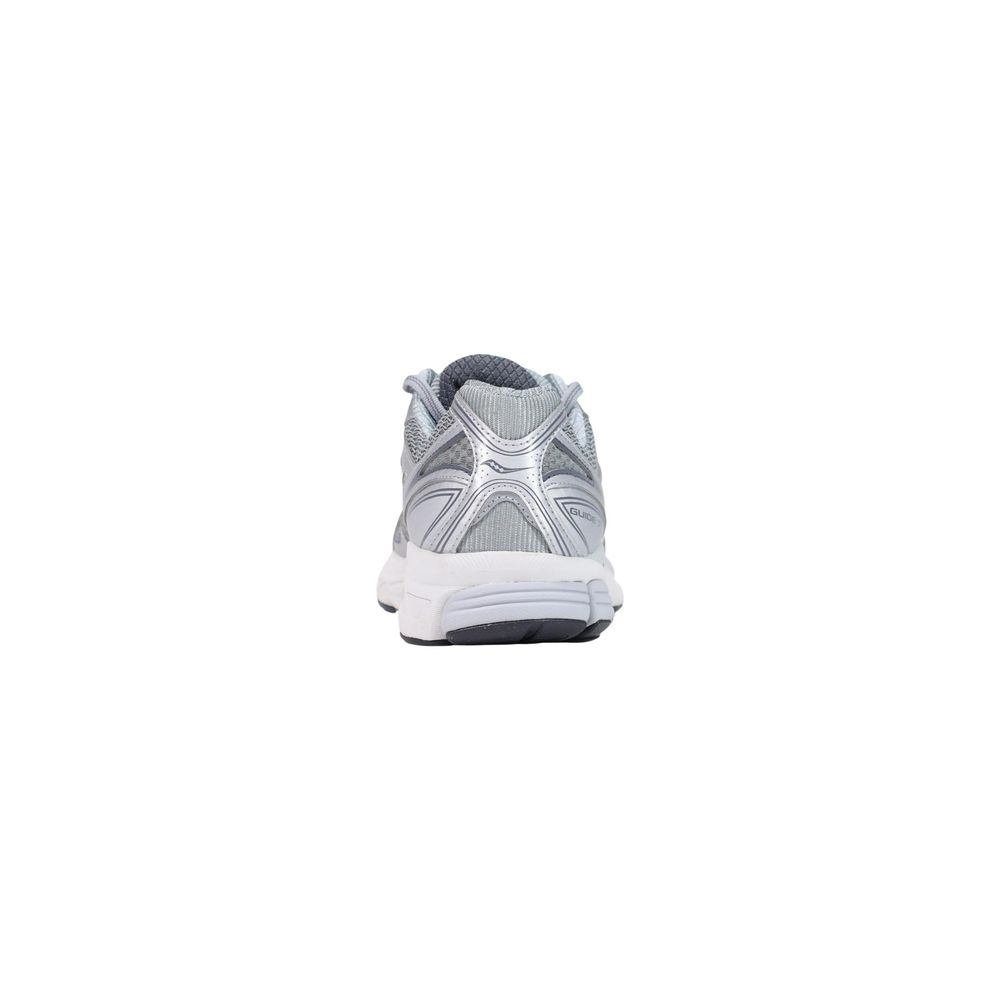 Gray athletic shoe on a white background