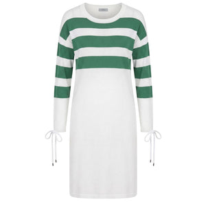 Malo White Cotton Women's Dress
