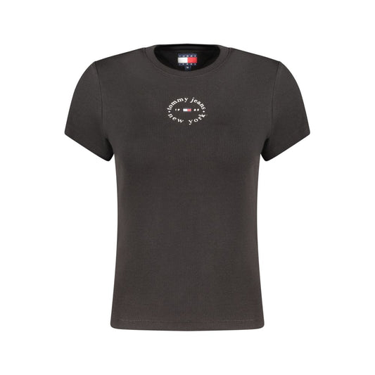 Tommy Hilfiger Black Cotton Women's T-Shirt