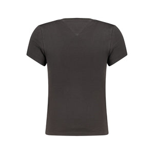 Tommy Hilfiger Black Cotton Women's T-Shirt