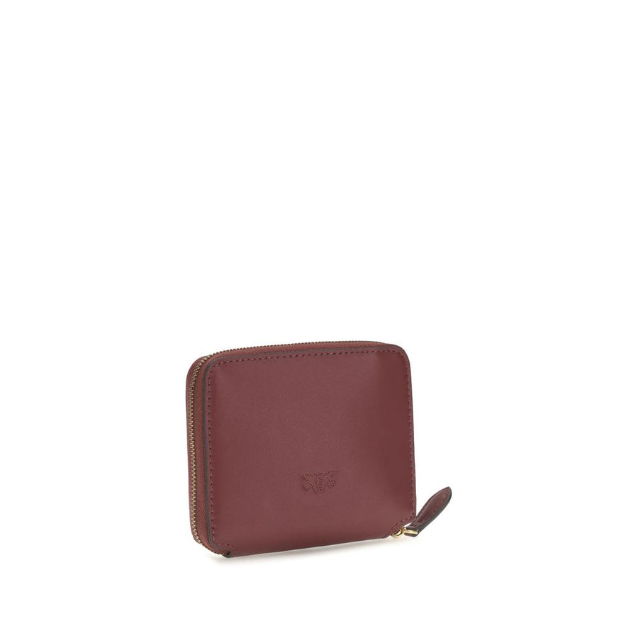 PINKO Red Calf Leather Bos Taurus Wallet