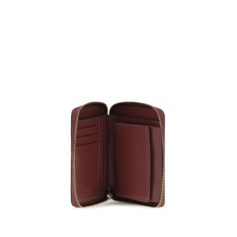 PINKO Red Calf Leather Bos Taurus Wallet