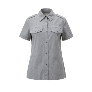 Mr&Mrs Italy Grey Cotton Women Shirt
