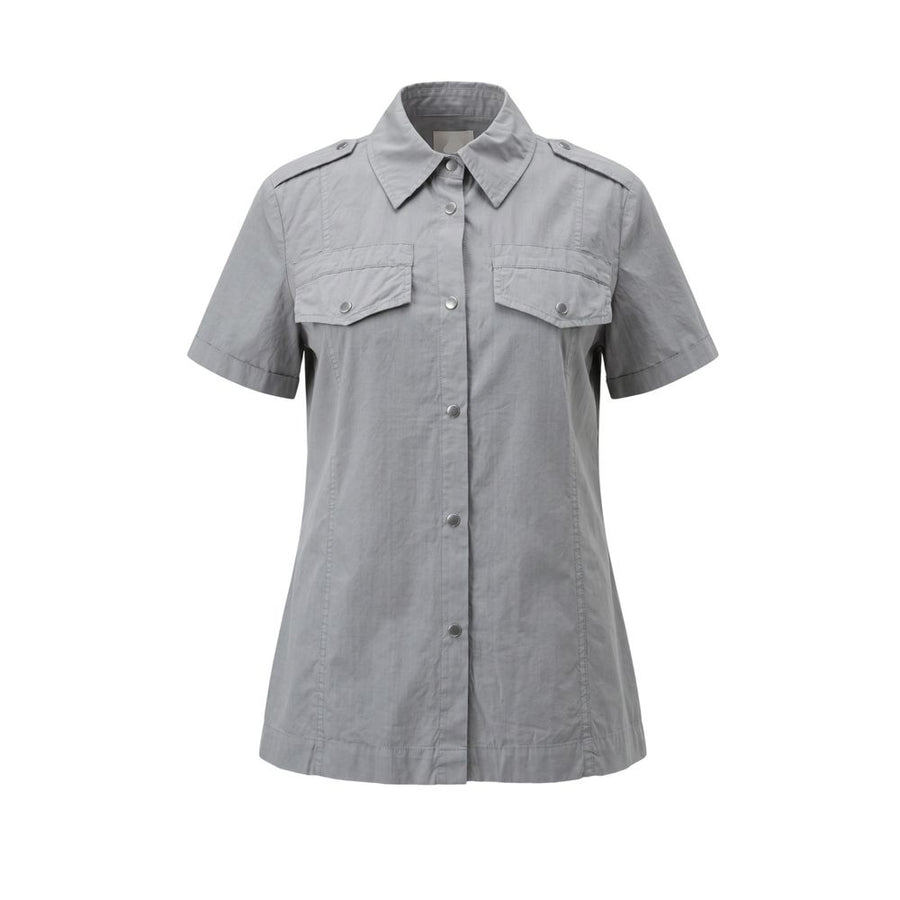 Mr&Mrs Italy Grey Cotton Women Shirt