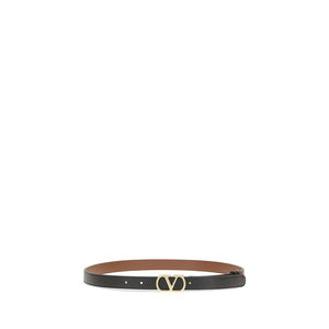 Valentino Garavani Black Calf Leather Bos Taurus Belt