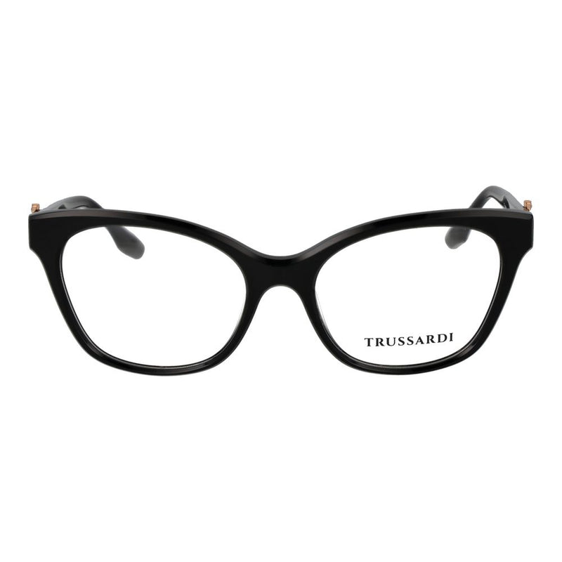 Glossy black acetate cat-eye glasses frames by Trussardi
