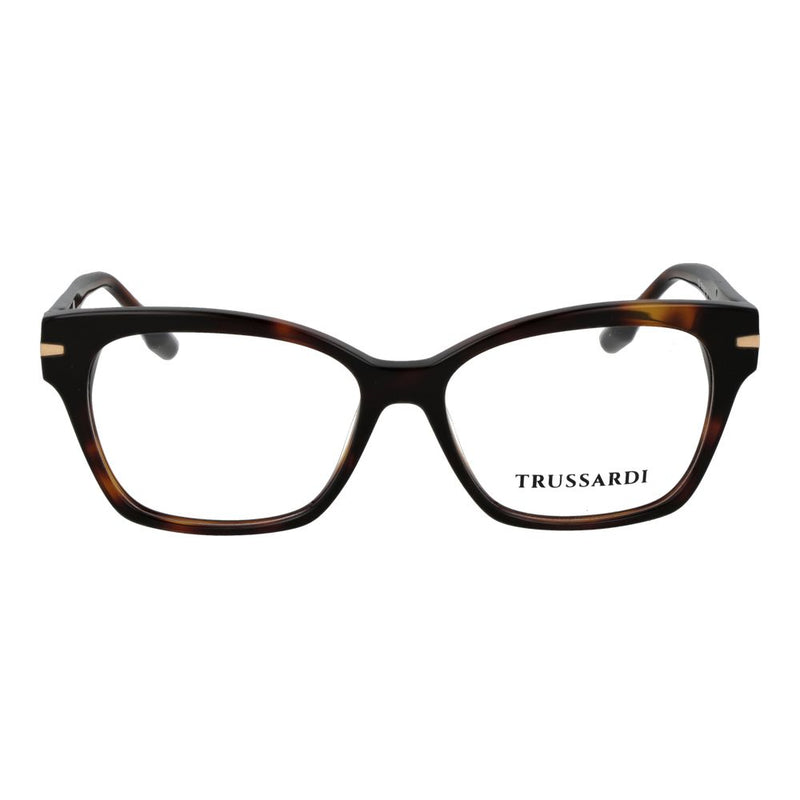 Trussardi brown tortoise shell acetate eyeglass frames