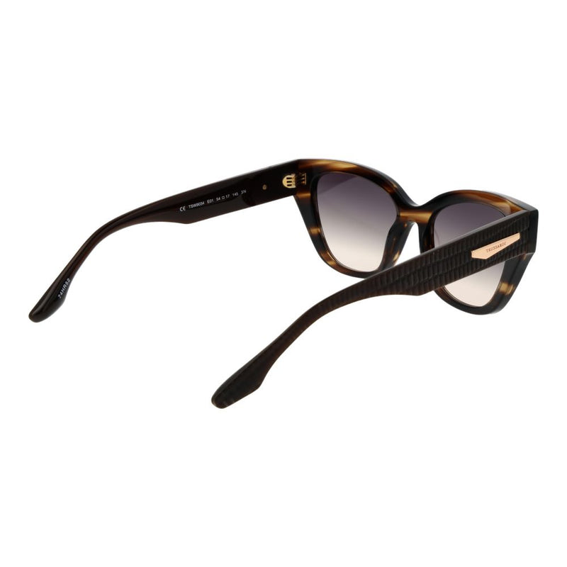 Trussardi brown tortoise acetate sunglasses with gradient lenses