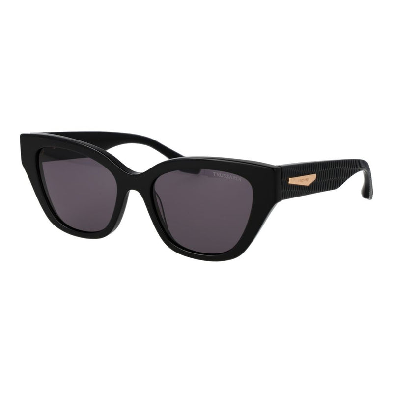 Trussardi black acetate cat eye sunglasses with tinted lenses