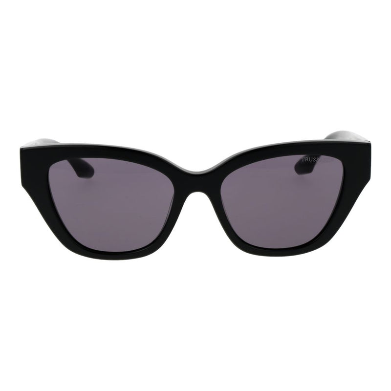 Trussardi black acetate cat-eye sunglasses with tinted lenses