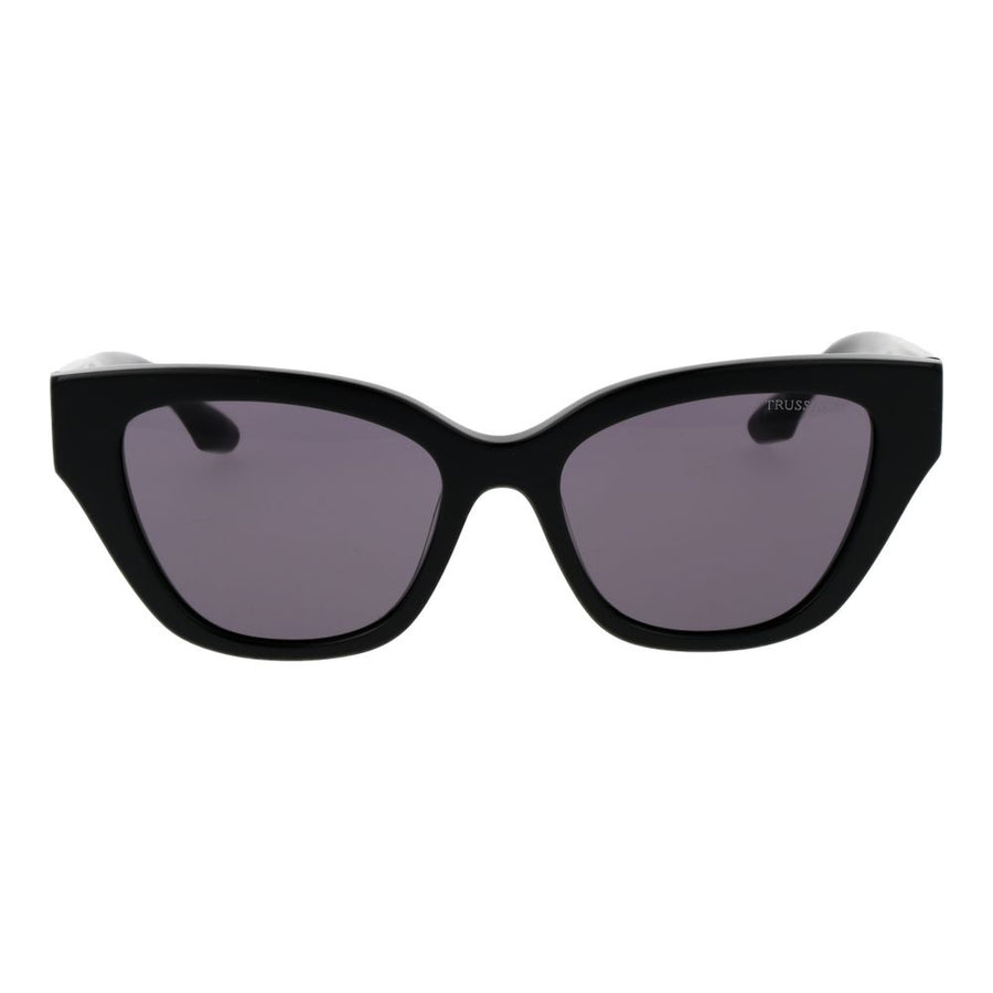Trussardi black acetate cat eye sunglasses with tinted lenses