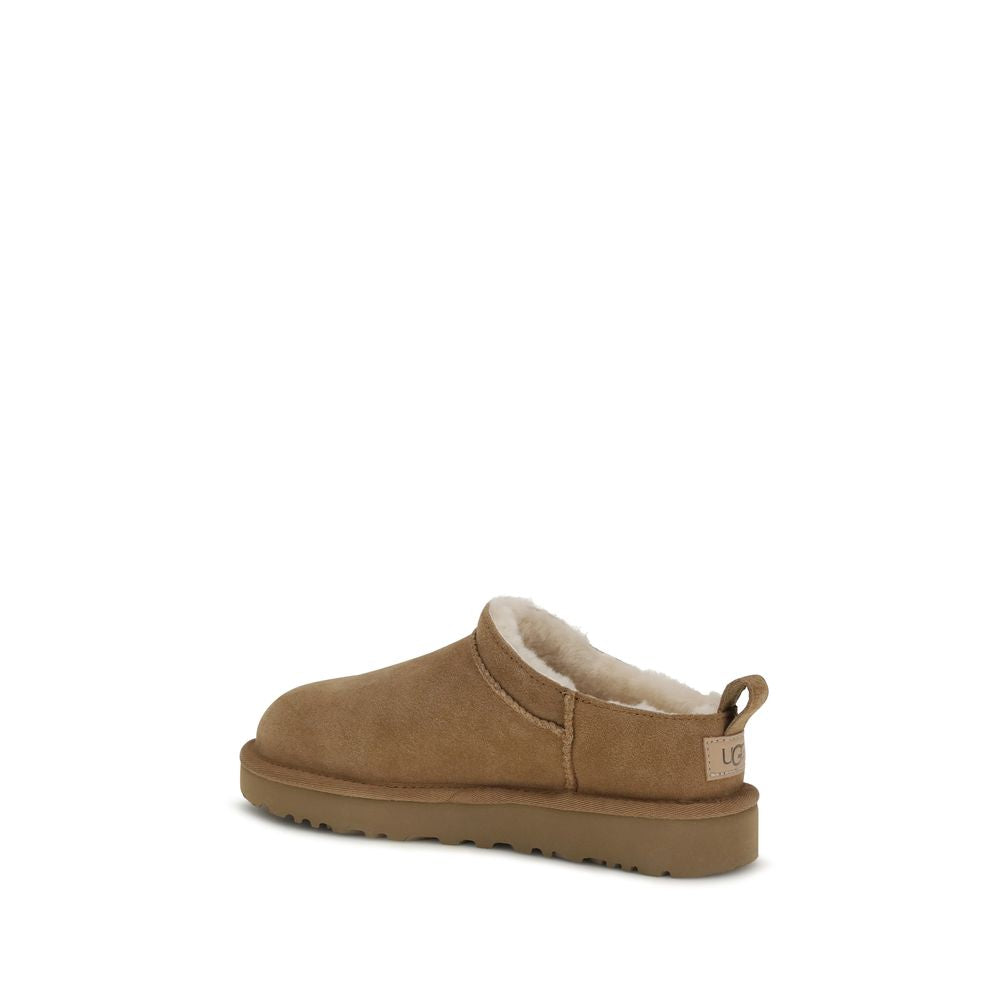 UGG Brown Suede Leather Mules