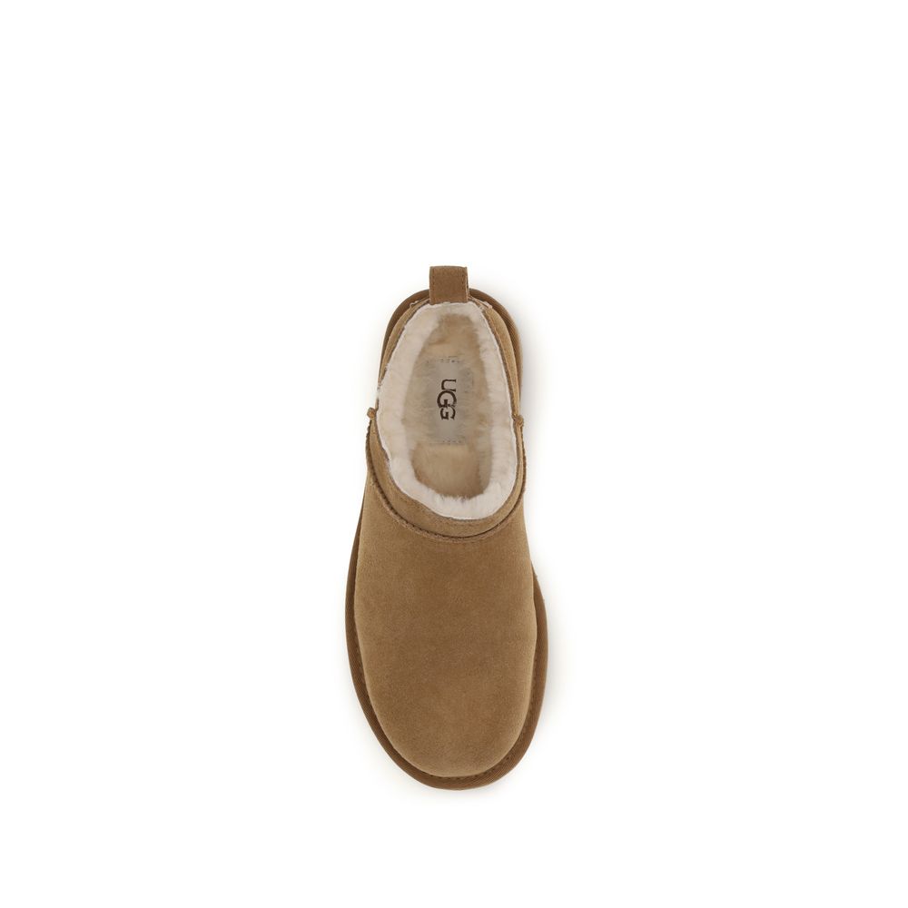 UGG Brown Suede Leather Mules
