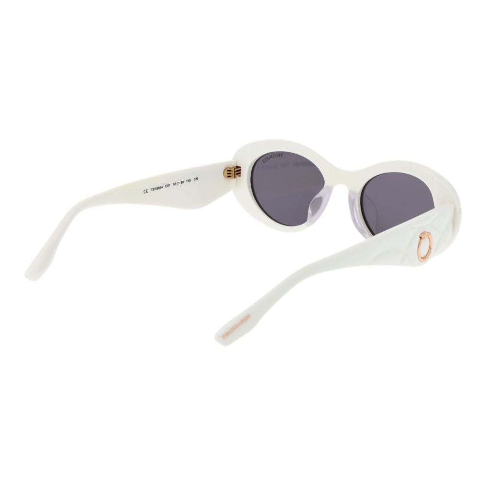 Trussardi White Acetate Sunglasses