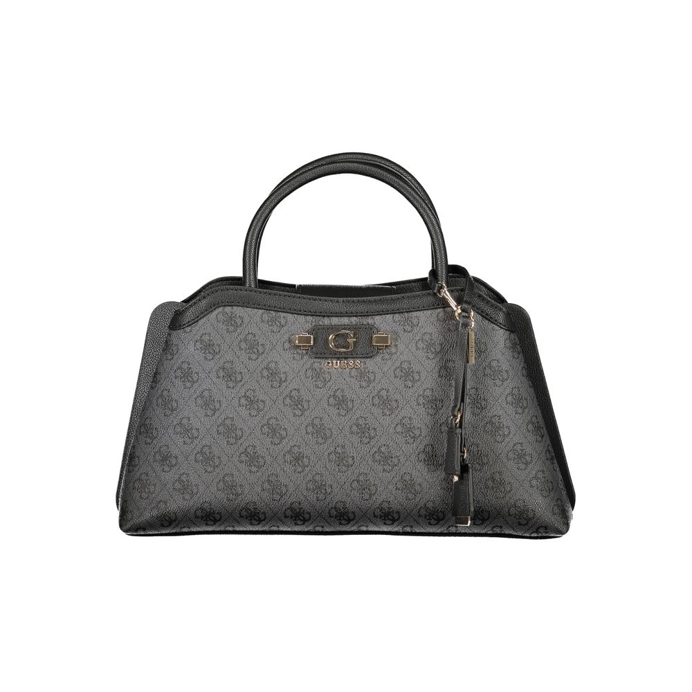 Guess Jeans Nero Poliuretano Women's Bag with Handles and Adjustable Strap