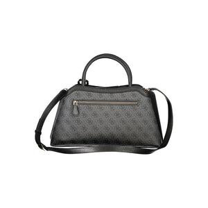 Guess Jeans Nero Poliuretano Women's Bag with Handles and Adjustable Strap