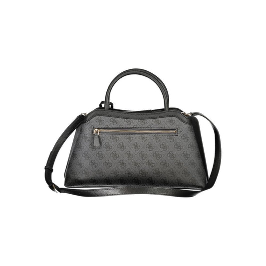 Guess Jeans Nero Poliuretano Women's Bag with Handles and Adjustable Strap
