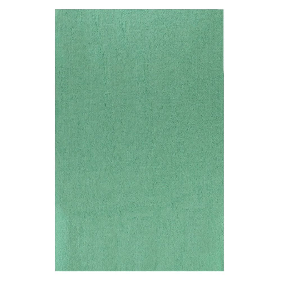 Green cotton bath towel featuring large vertical Bikkembergs logo text
