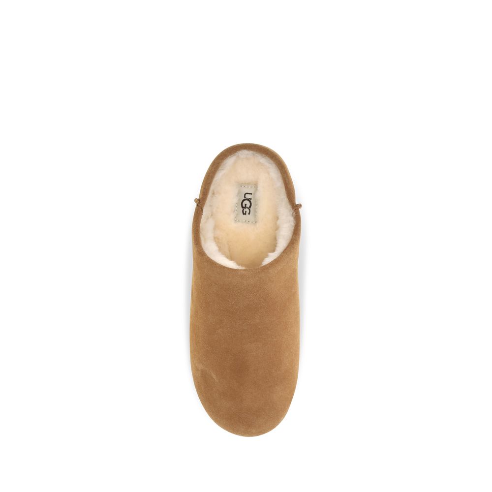 UGG Beige Leather Mules
