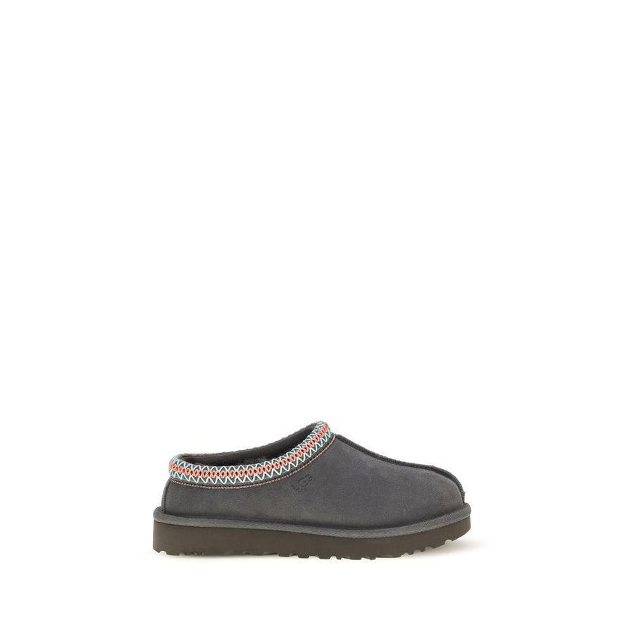 UGG Gray Leather Mules