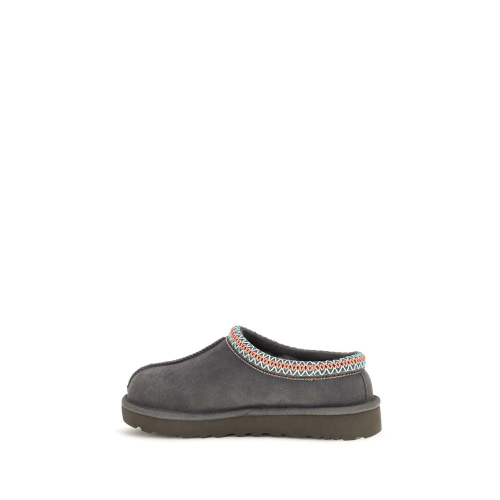 UGG Gray Leather Mules