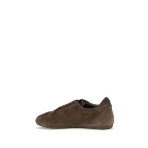 Dolce & Gabbana Brown Suede Leather Low Top Sneakers