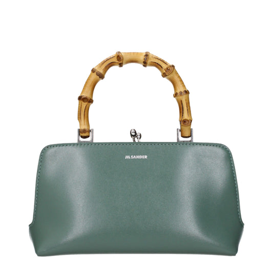 Jil Sander Green Leather Handbag