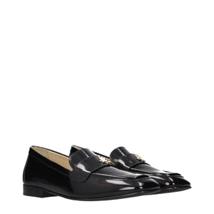 Jimmy Choo Black Leather Slip-On Loafers