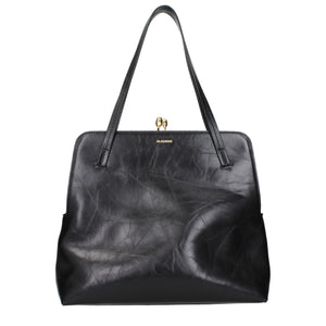 Jil Sander Black Leather Shoulder Bag