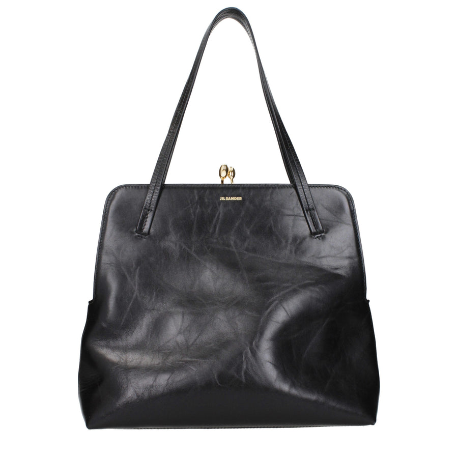 Jil Sander Black Leather Shoulder Bag