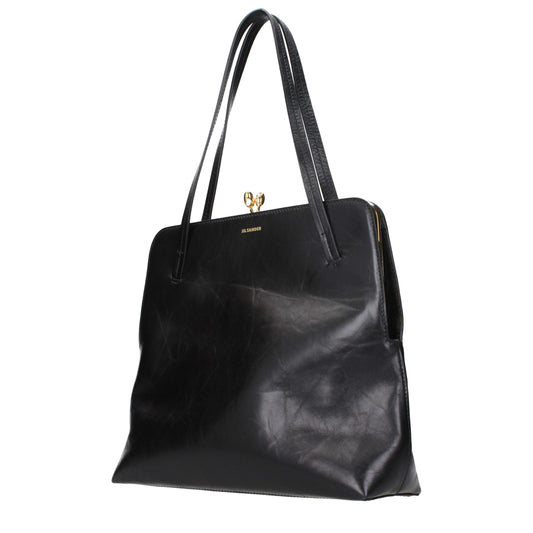 Jil Sander Black Leather Shoulder Bag