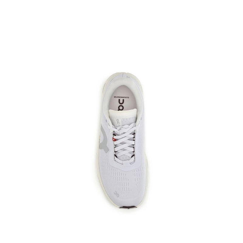 Light purple recycled polyester ON athletic sneaker viewed from top
