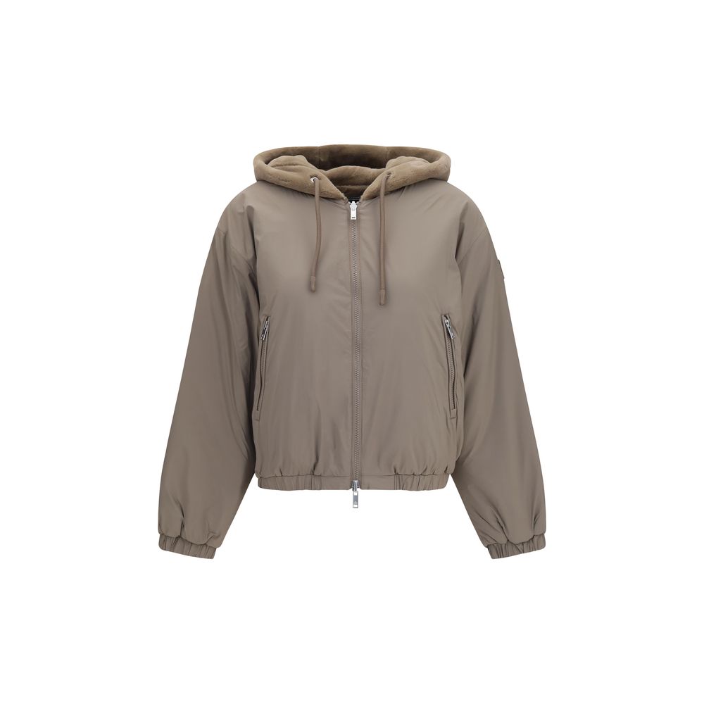 Moose Knuckles Brown Faux Fur Sweatshirt