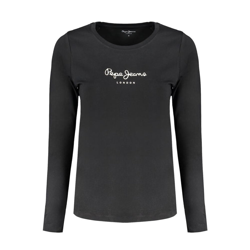 Pepe Jeans Black Cotton Women's T-Shirt